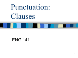 Clause_Punctuation - Multiage Literacy Resources