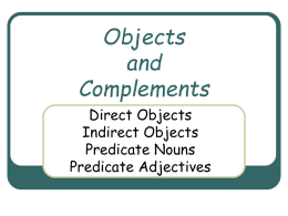 Objects and Complements
