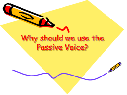 Passive Voice - English Projects