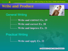 Write and Produce