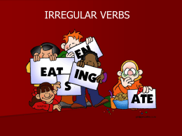 Irregular verbs lesson plan