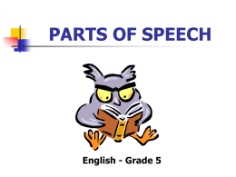 Parts of speech 2