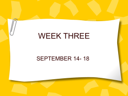 week three - ChathamCentralEnglish