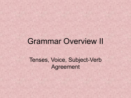 Grammar Overview II