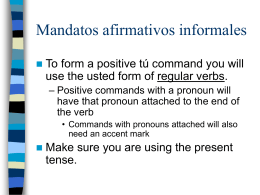Positive informal commands