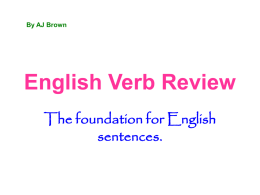 English Verb Review