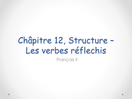 Structure, Reflexive Verbs