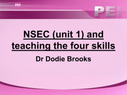 NSEC and teaching the four skills