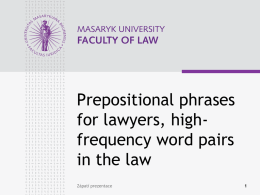 Prepositional phrases for lawyers