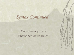 Syntax - plaza