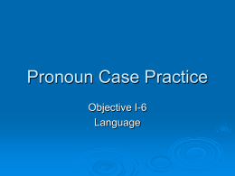 Pronoun Practice