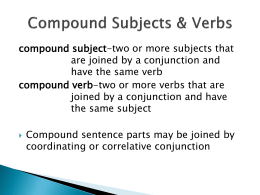 compound subject