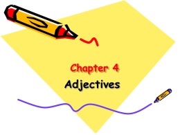 Formation of adjectives