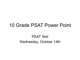 10 Grade PSAT Power Point