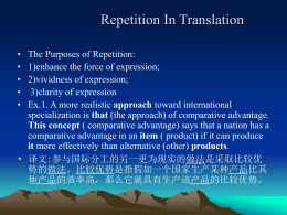 English Ways of Avoiding Repetition