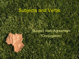 Verb Conjugation Powerpoint