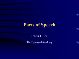 CGParts of Speech cg - Episcopal Academy, The