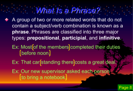 What Is a Prepositional Phrase?