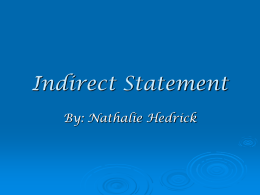 Indirect Statement
