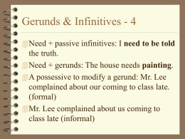 Gerunds & Infinitives - 4