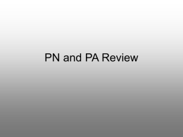 PN and PA Review