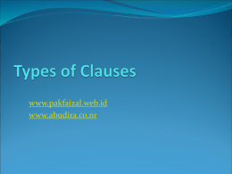 dependent clause