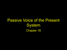 Passive Voice of the Present System