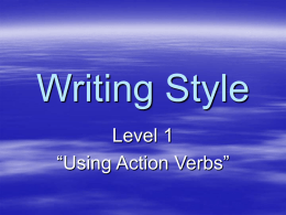 Level 1 Writing