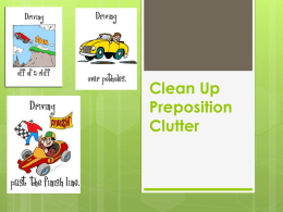 Clean Up Preposition Clutter