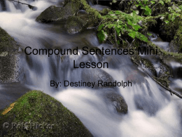 Compound Sentences Mini Lesson