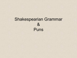 Shakespeare Grammar