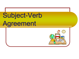 singular verbs