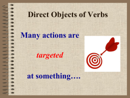 Direct Objects of Verbs