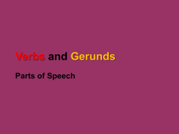 Verbs and Gerunds