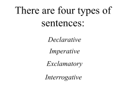 The 4 Types of Sentences