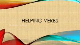 Helping Verbs - Cobb Learning
