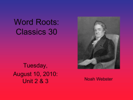 Tuesday, August 10 (PowerPoint Format)