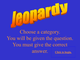 Review Jeopardy Game PowerPoint
