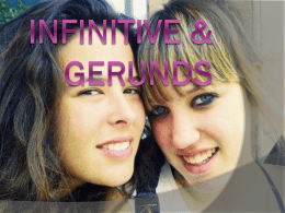 Infinitive & Gerunds