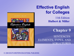 Effective English for Colleges, 11e, by Hulbert