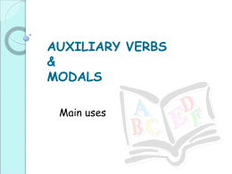 auxiliary verbs & modals