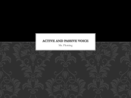 Active and passive Voice