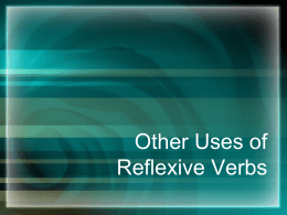 Other Uses of Reflexive