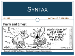 LI2013 (10) – Syntax (for students)