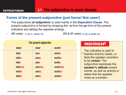 3.1 The subjunctive in noun clauses