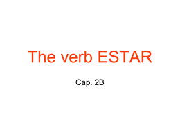 The verb ESTAR