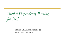 Partial Dependency Parsing for Irish