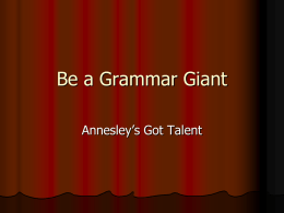 Be a grammar giant