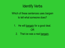 Identify Verbs