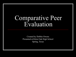 Comparative Peer Evaluation